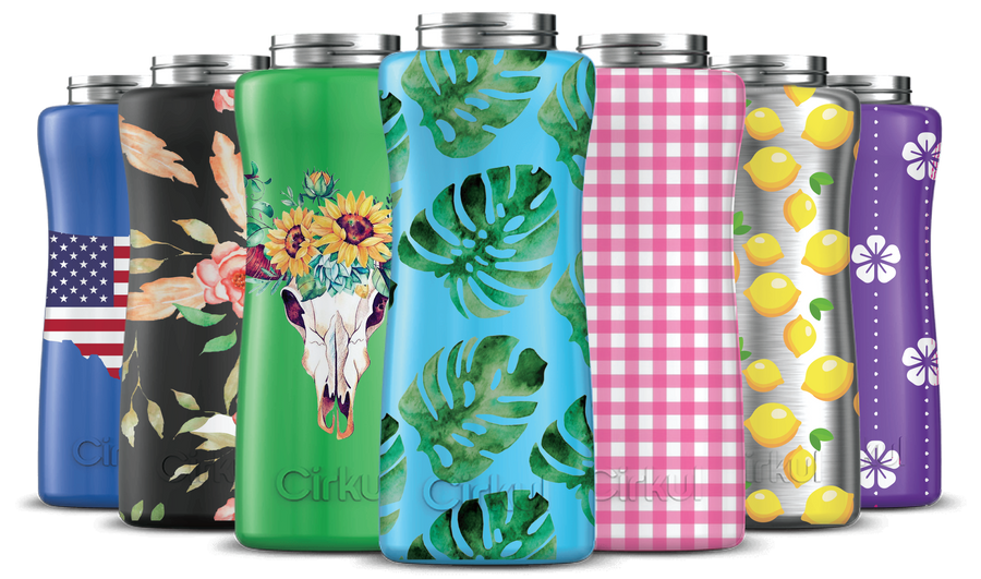 Custom 32oz. Stainless Steel Bottle & Comfort Grip Lid - Classic Clean Carry