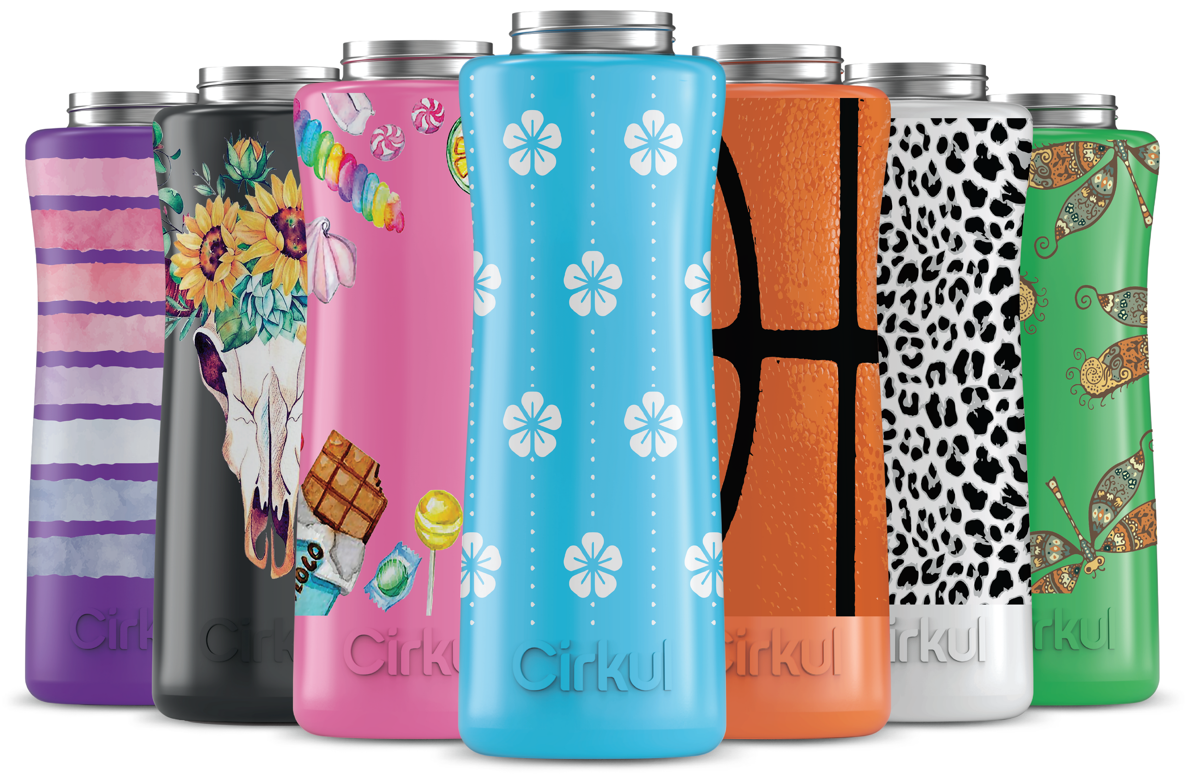 Custom 42oz. Stainless Steel Bottle & Comfort Grip Lid - Modern Ready