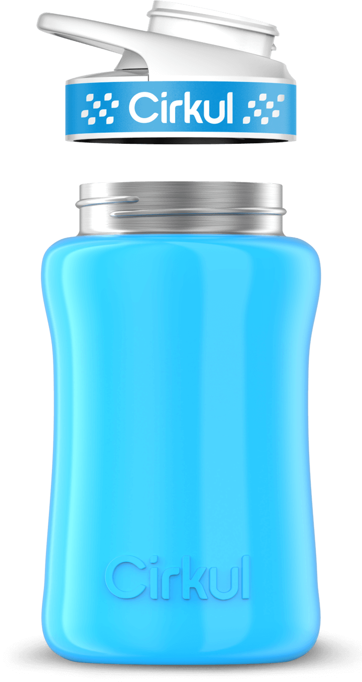 Custom 12oz. Stainless Steel Bottle & Comfort Grip Lid - Active Home Sip