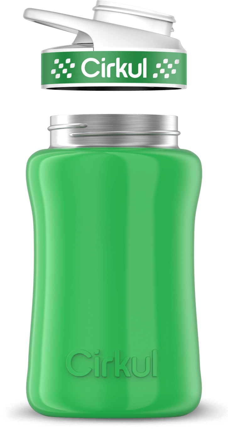 Custom 12oz. Stainless Steel Bottle & Comfort Grip Lid - Active Home Sip