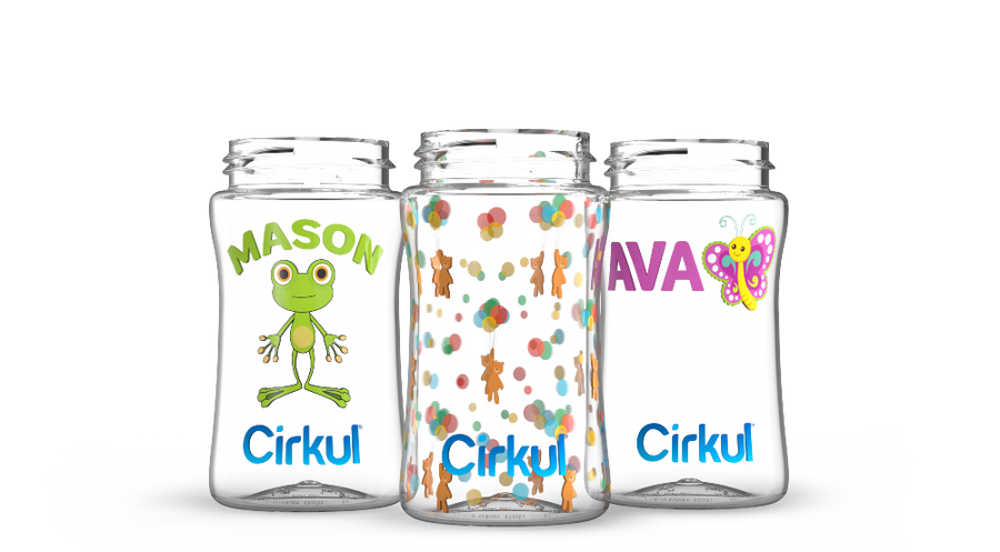 Custom 12oz. Plastic Bottle & Comfort Grip Lid - Lite Style Use