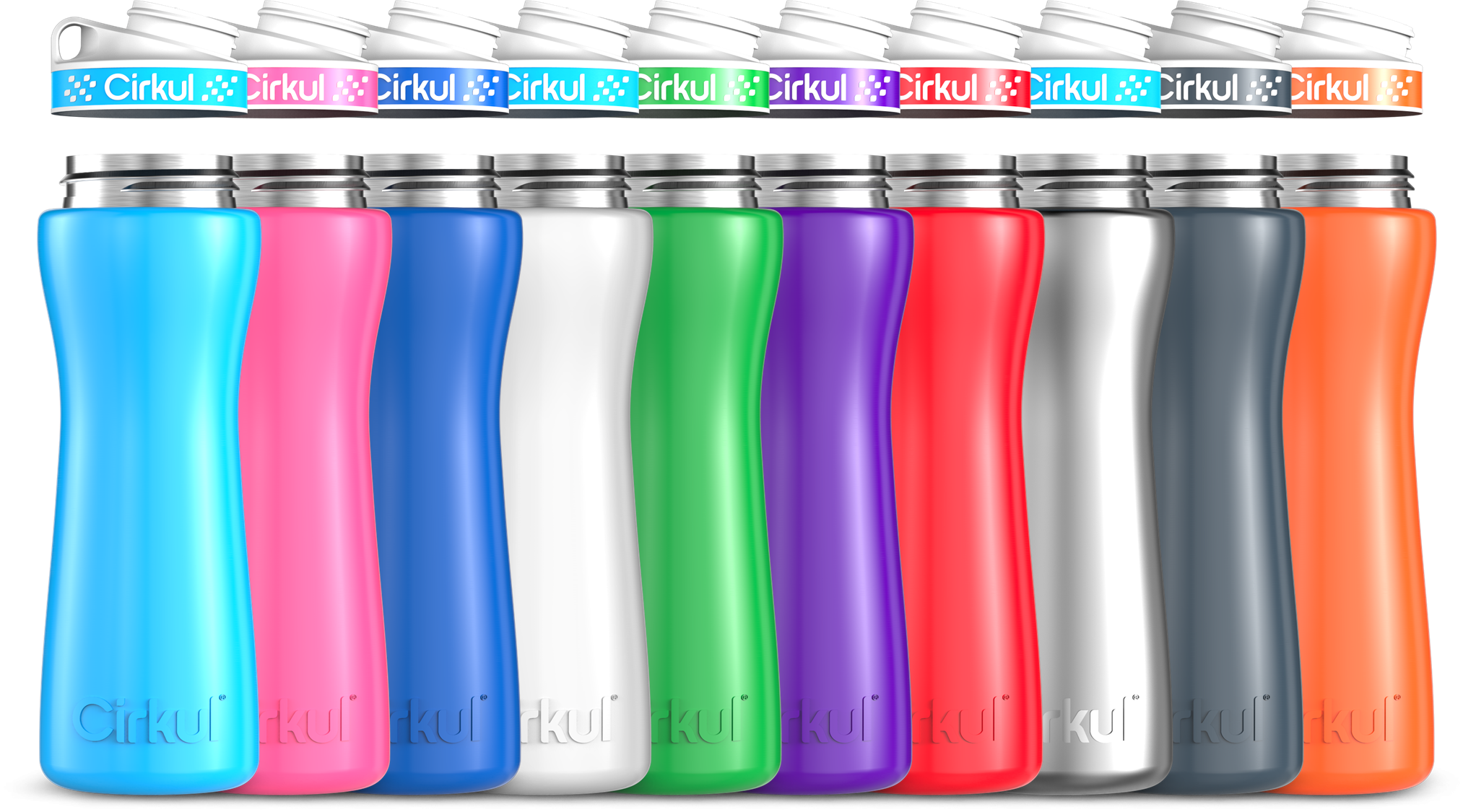 Custom 22oz. Stainless Steel Bottle & Comfort Grip Lid - Ready Hydration Carry