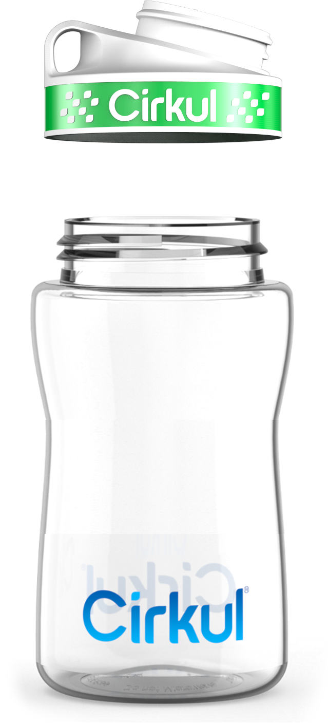 Custom 12oz. Plastic Bottle & Comfort Grip Lid - Lite Style Use